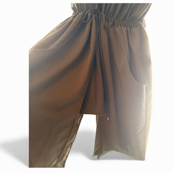 NY77 Design NWT Black Drawstring Midi Dress Size 6 (NY77 runs generous) - Picture 6 of 10